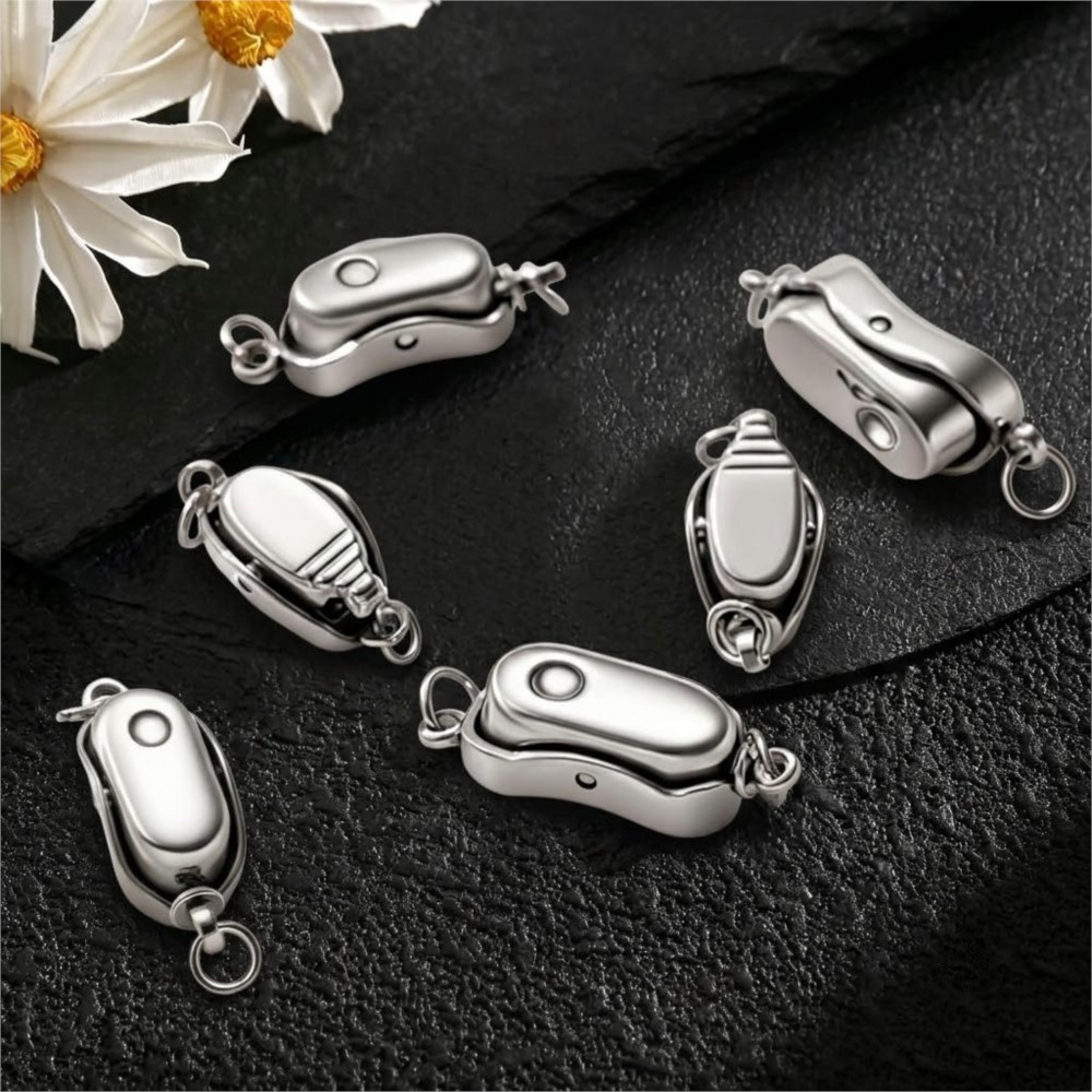 2/5Pcs Stainless Steel Peanut  - Pearl Trim Chain ulasan dan harga