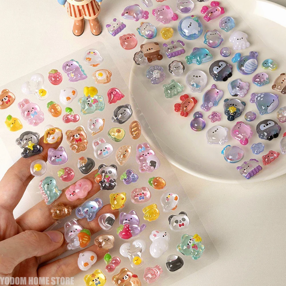 4Pcs Creative 3D Relief Sticke - Embellishments For Scrapbooking ulasan dan harga
