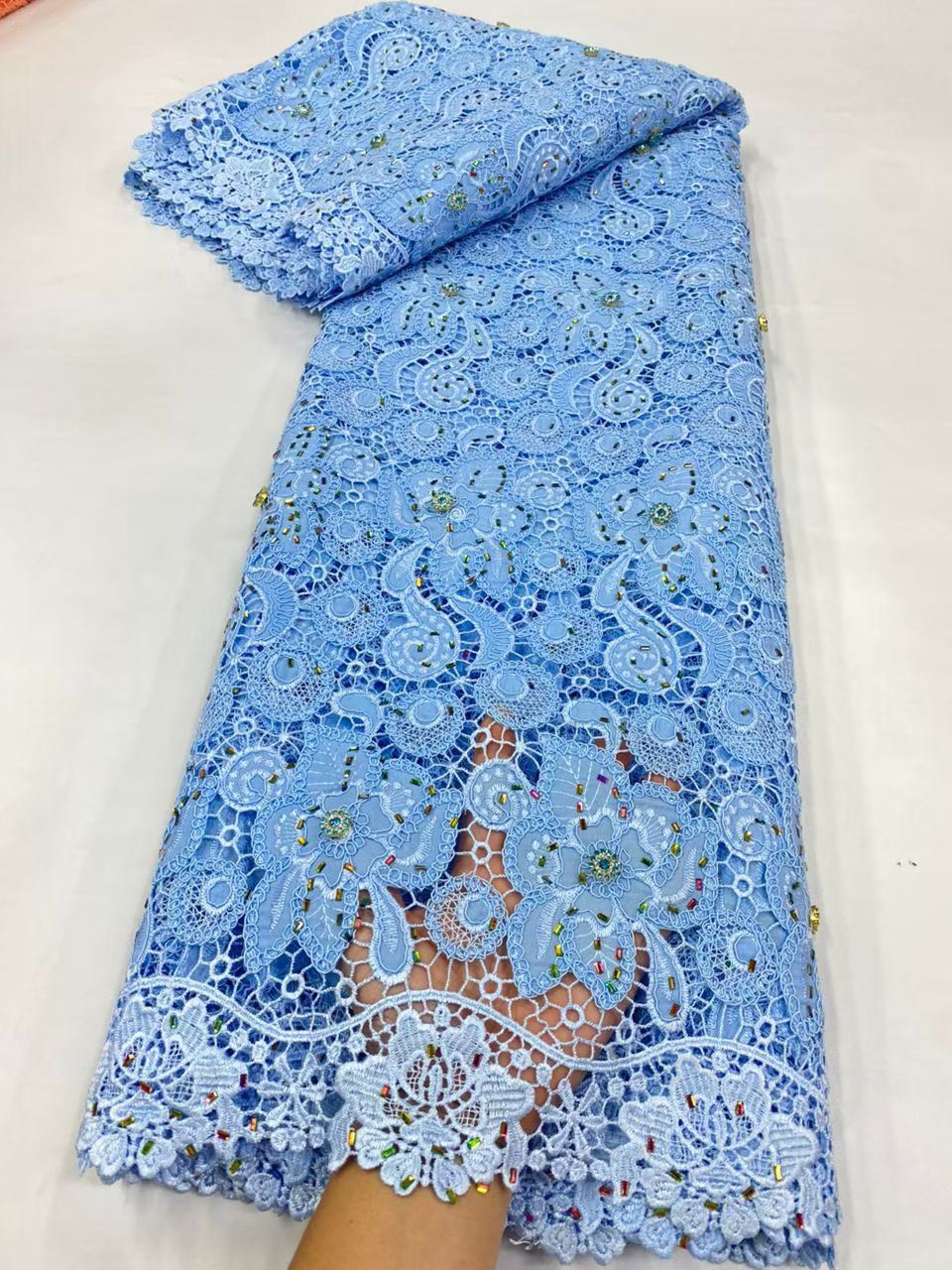 Latest Cord Guipure Lace Fabri - Crystal Mesh Fabric ulasan dan harga
