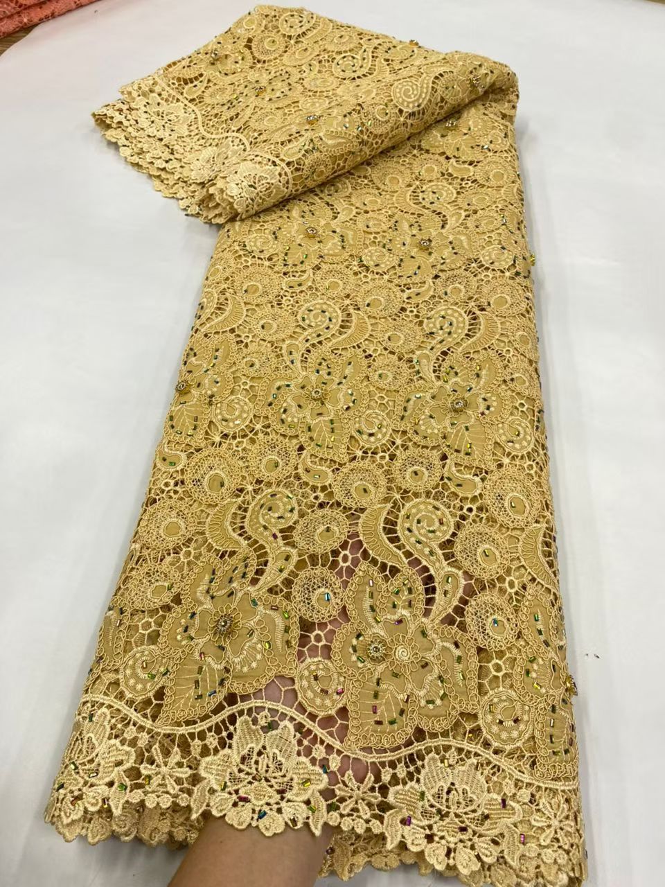 Latest Cord Guipure Lace Fabri - Crystal Mesh Fabric ulasan dan harga