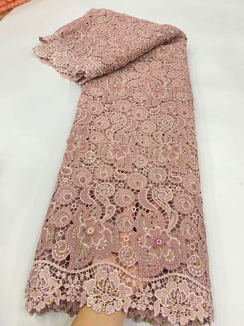 Latest Cord Guipure Lace Fabri - Crystal Mesh Fabric ulasan dan harga