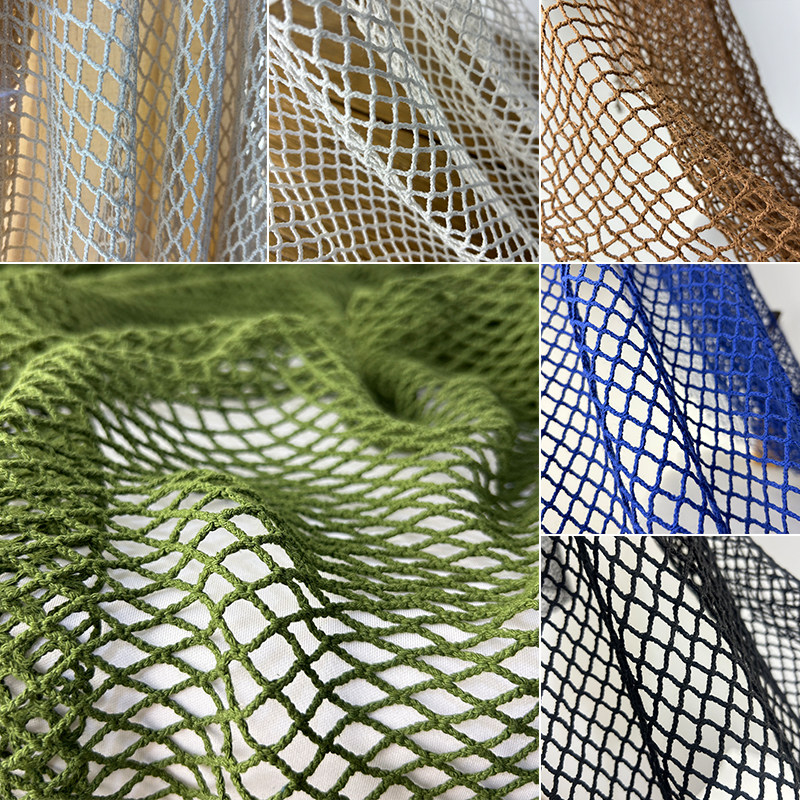 Cotton Linen Fish Net Fabric L - Crystal Mesh Fabric ulasan dan harga