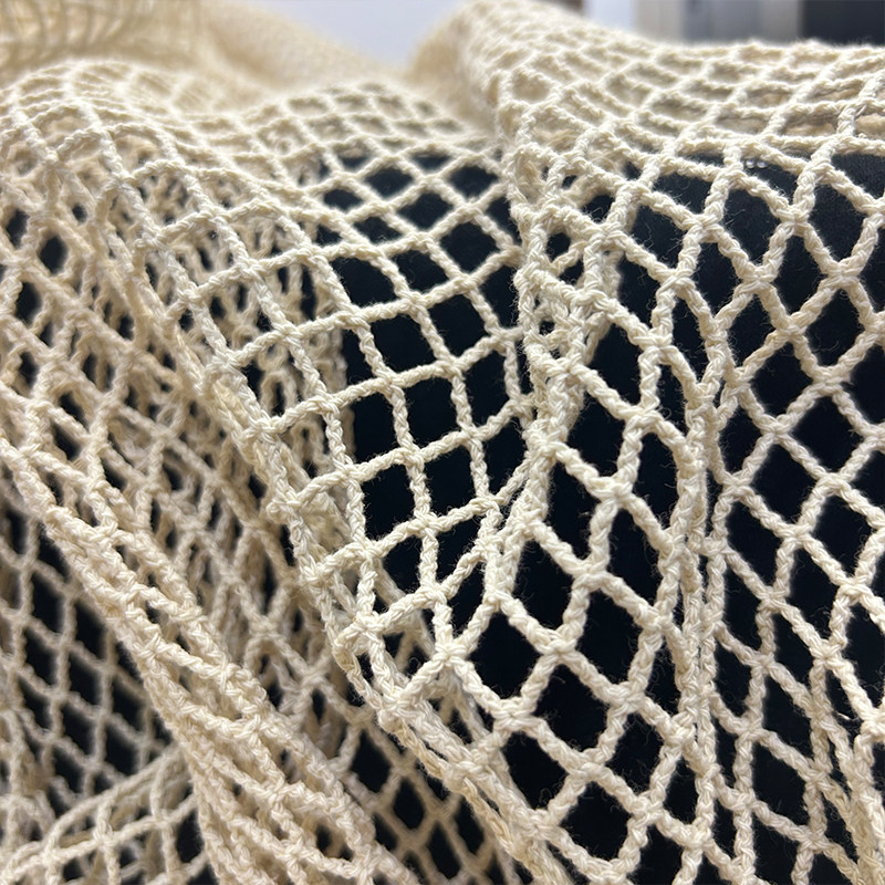 Cotton Linen Fish Net Fabric L - Crystal Mesh Fabric ulasan dan harga