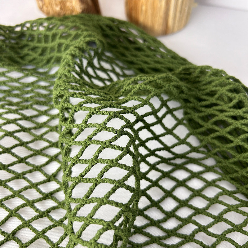 Cotton Linen Fish Net Fabric L - Crystal Mesh Fabric ulasan dan harga